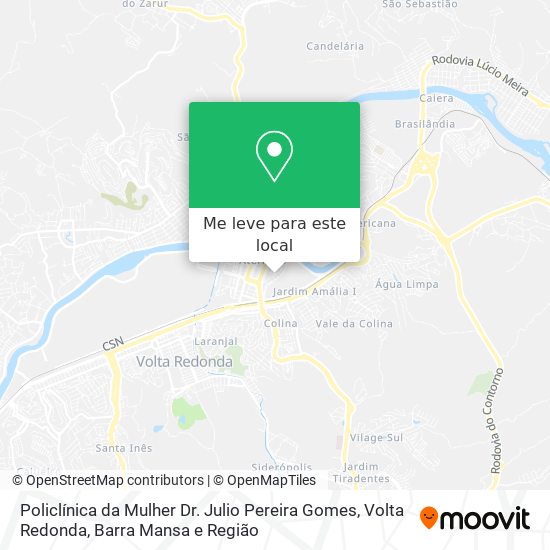 Policlínica da Mulher Dr. Julio Pereira Gomes mapa
