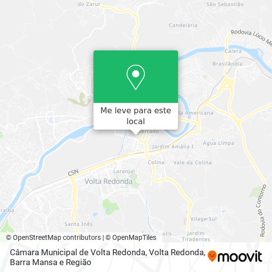 Câmara Municipal de Volta Redonda mapa