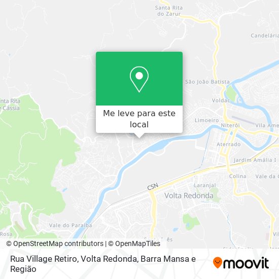 Rua Village Retiro mapa