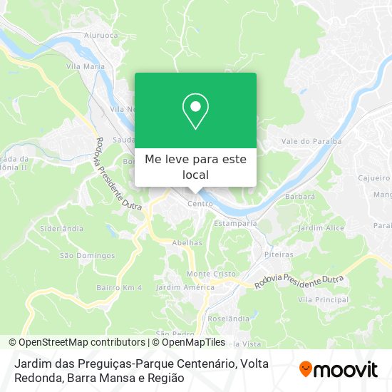 Jardim das Preguiças-Parque Centenário mapa