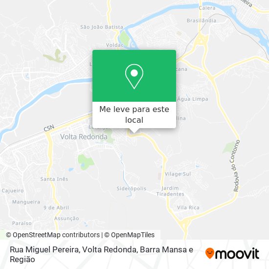 Rua Miguel Pereira mapa