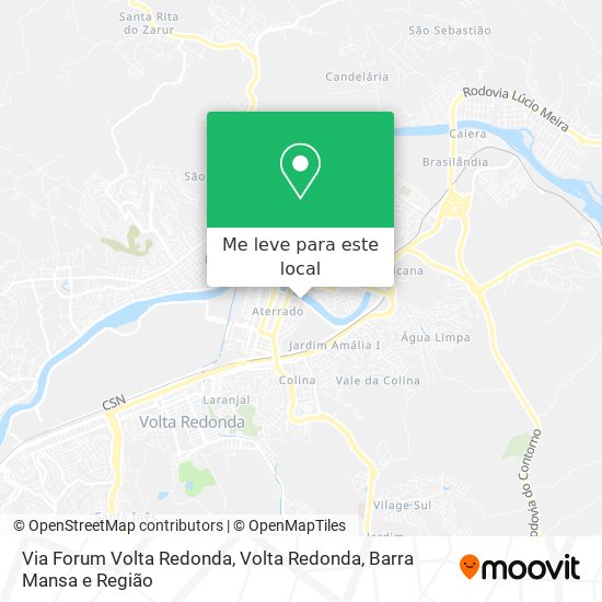 Via Forum Volta Redonda mapa