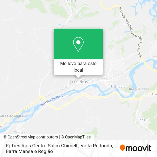 Rj Tres Rios Centro Salim Chimelli mapa