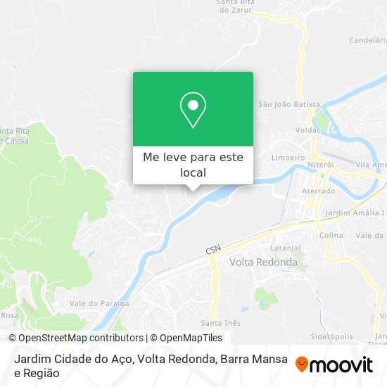 Jardim Cidade do Aço mapa