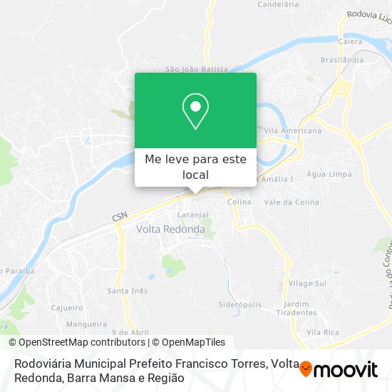Rodoviária Municipal Prefeito Francisco Torres mapa