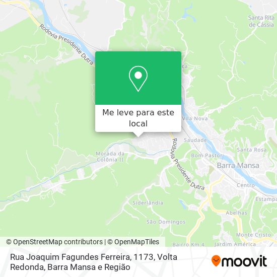 Rua Joaquim Fagundes Ferreira, 1173 mapa