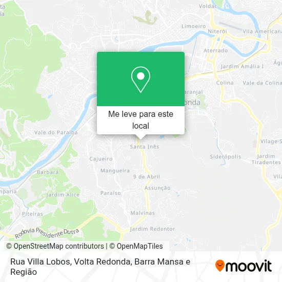Rua Villa Lobos mapa