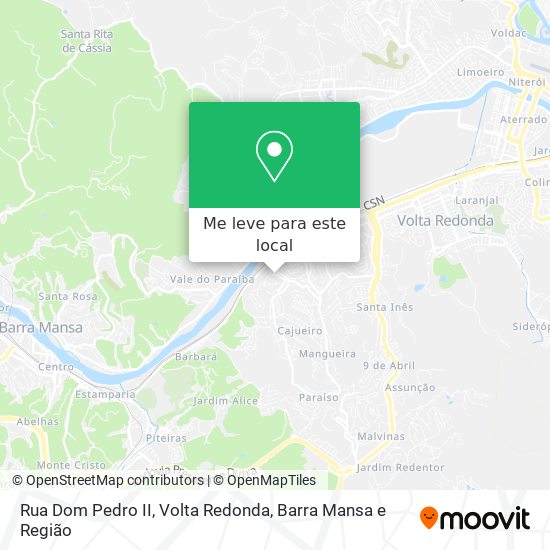 Rua Dom Pedro II mapa