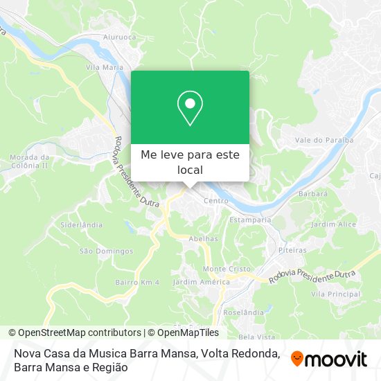 Nova Casa da Musica Barra Mansa mapa