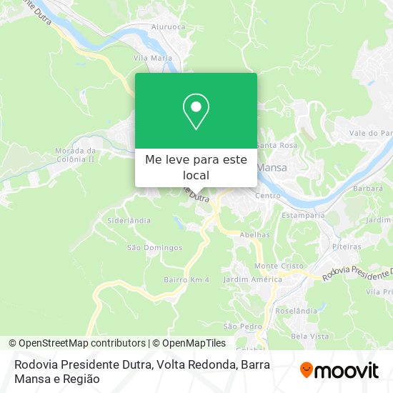 Rodovia Presidente Dutra mapa