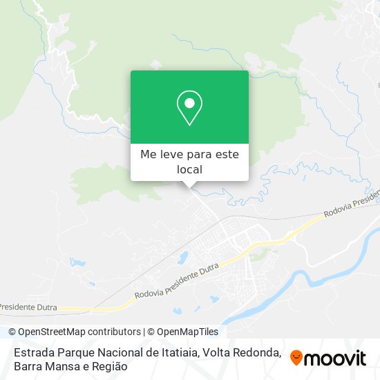 Estrada Parque Nacional de Itatiaia mapa