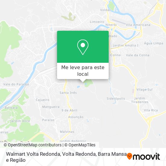 Walmart Volta Redonda mapa