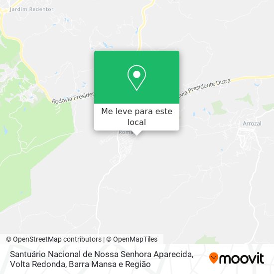 Santuário Nacional de Nossa Senhora Aparecida mapa