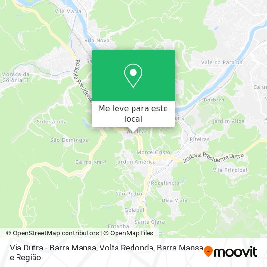 Via Dutra - Barra Mansa mapa