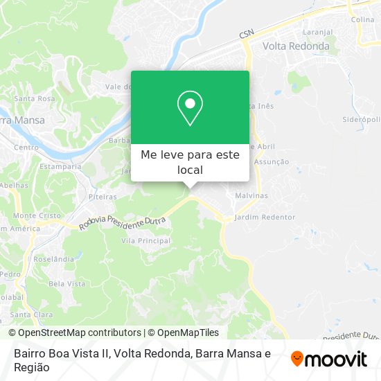 Bairro Boa Vista II mapa