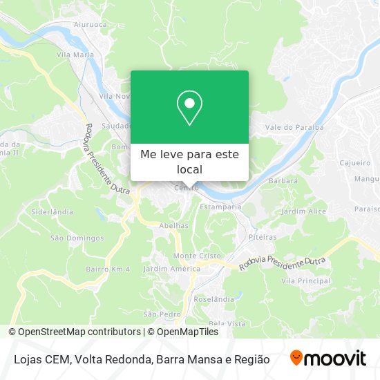 Lojas CEM mapa