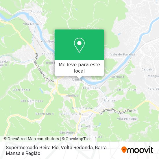 Supermercado Beira Rio mapa