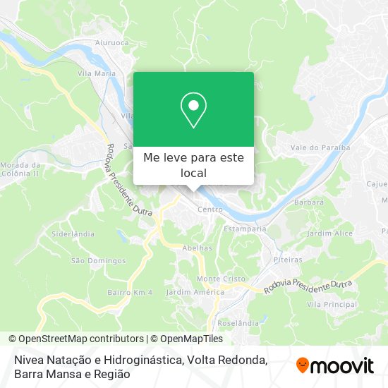 Nivea Natação e Hidroginástica mapa