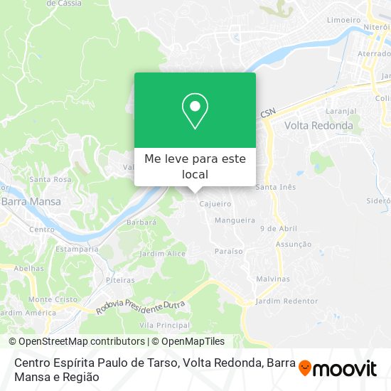 Centro Espírita Paulo de Tarso mapa