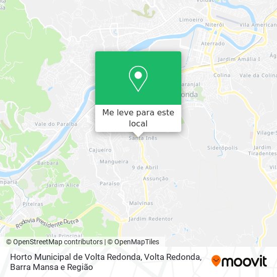 Horto Municipal de Volta Redonda mapa