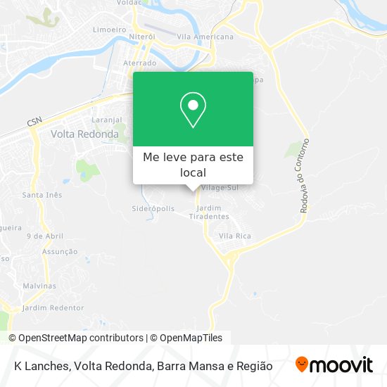 K Lanches mapa