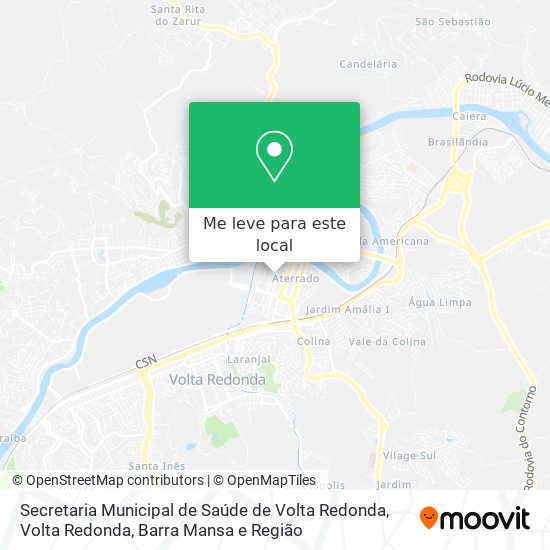 Secretaria Municipal de Saúde de Volta Redonda mapa