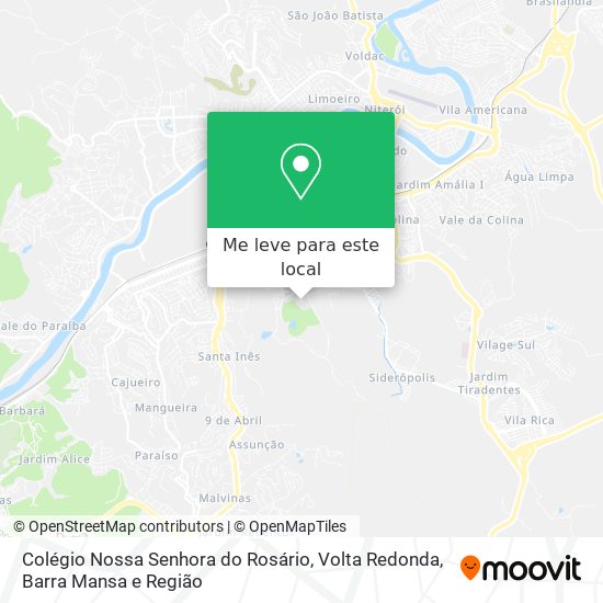 Colégio Nossa Senhora do Rosário mapa