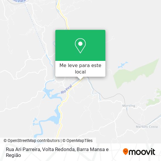 Rua Ari Parreira mapa