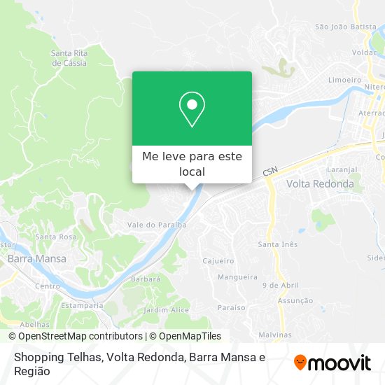 Shopping Telhas mapa