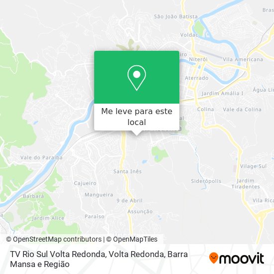 TV Rio Sul Volta Redonda mapa