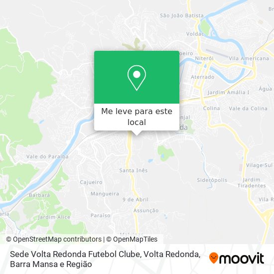 Sede Volta Redonda Futebol Clube mapa