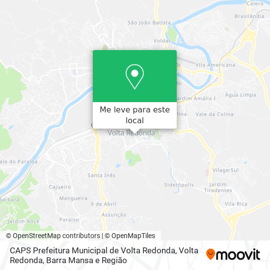 CAPS Prefeitura Municipal de Volta Redonda mapa