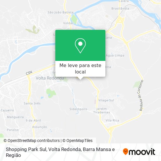 Shopping Park Sul mapa