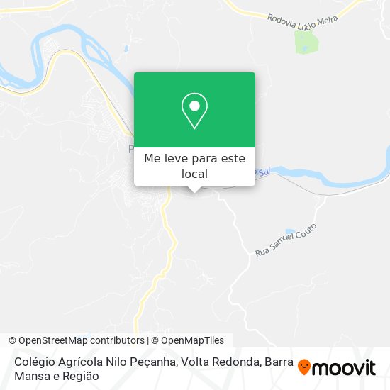 Colégio Agrícola Nilo Peçanha mapa