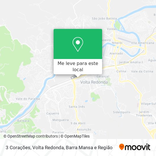3 Corações mapa