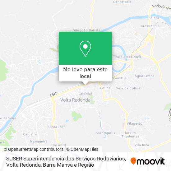 SUSER Superintendência dos Serviços Rodoviários mapa