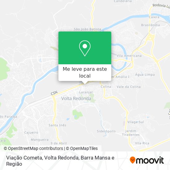 Viação Cometa mapa