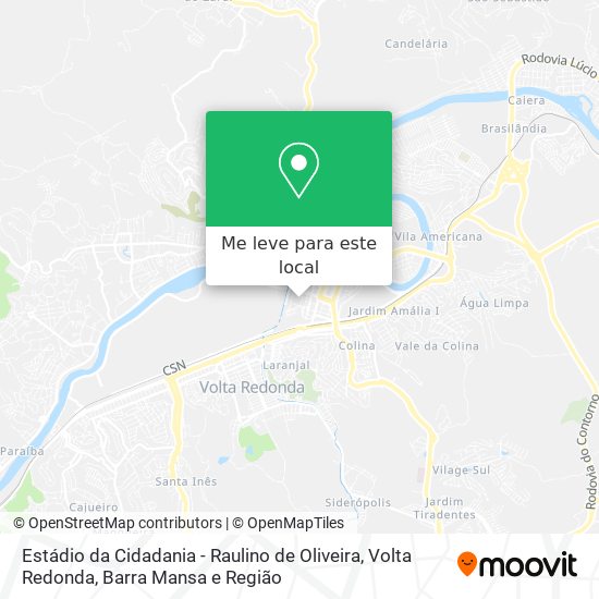 Estádio da Cidadania - Raulino de Oliveira mapa