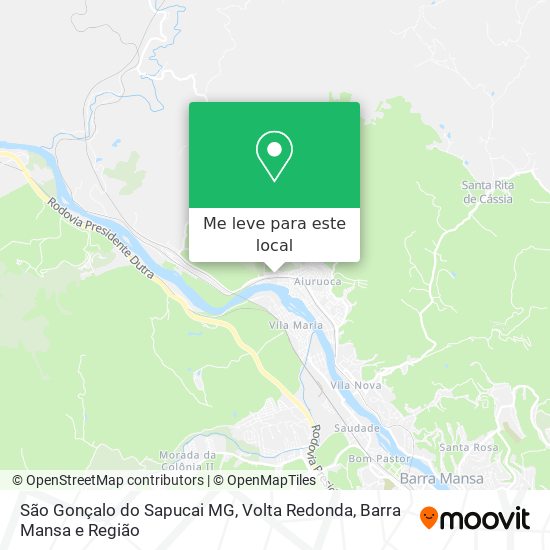 São Gonçalo do Sapucai MG mapa