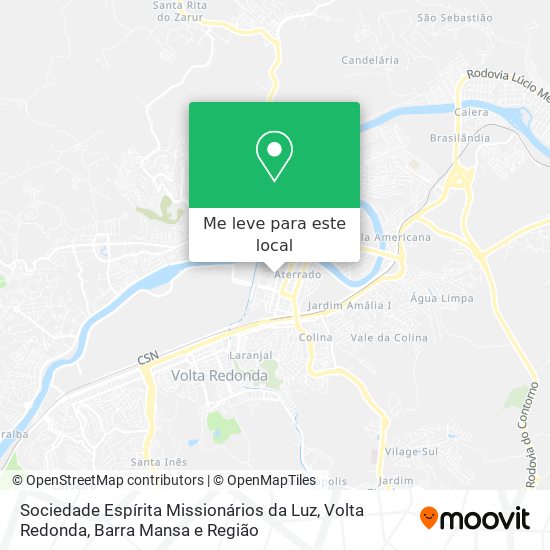 Sociedade Espírita Missionários da Luz mapa