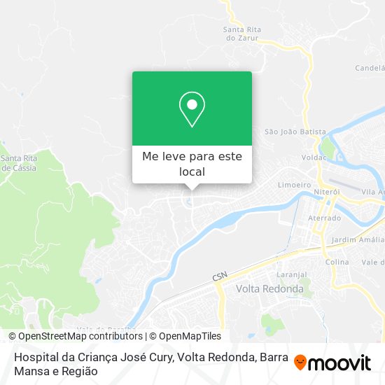 Hospital da Criança José Cury mapa