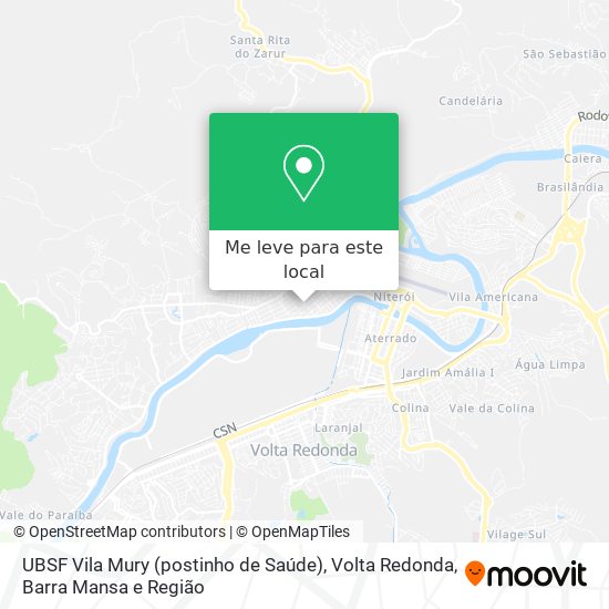 UBSF Vila Mury  (postinho de Saúde) mapa
