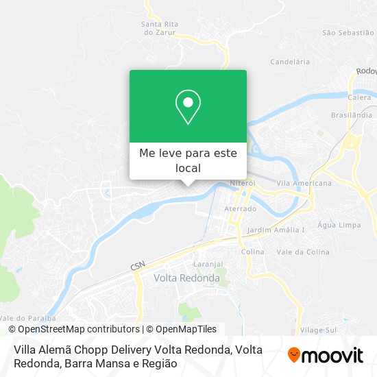 Villa Alemã Chopp Delivery Volta Redonda mapa
