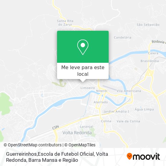 Guerreirinhos,Escola de Futebol Oficial mapa