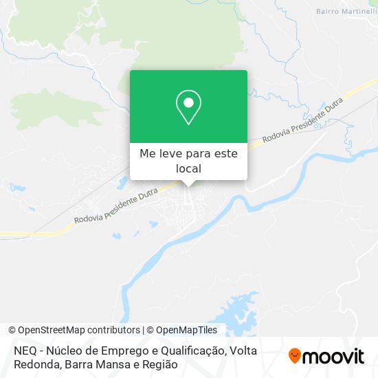 NEQ - Núcleo de Emprego e Qualificação mapa
