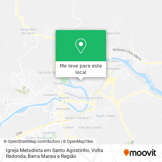 Igreja Metodista em Santo Agostinho mapa