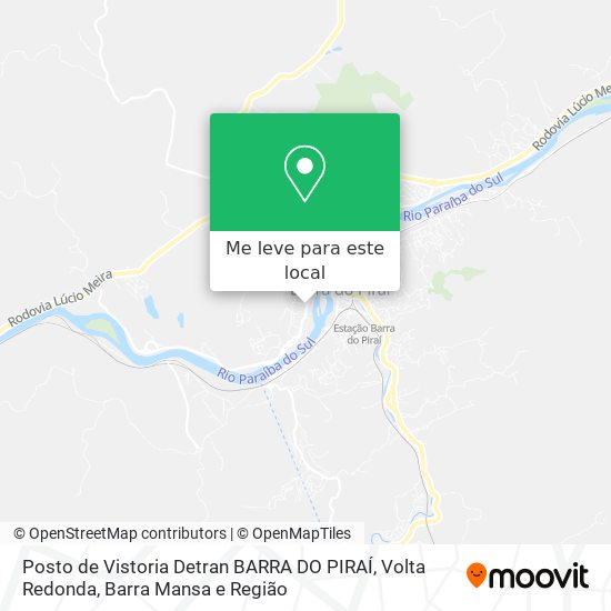 Posto de Vistoria Detran BARRA DO PIRAÍ mapa