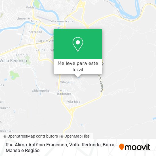 Rua Alimo Antônio Francisco mapa