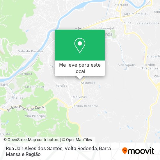 Rua Jair Alves dos Santos mapa