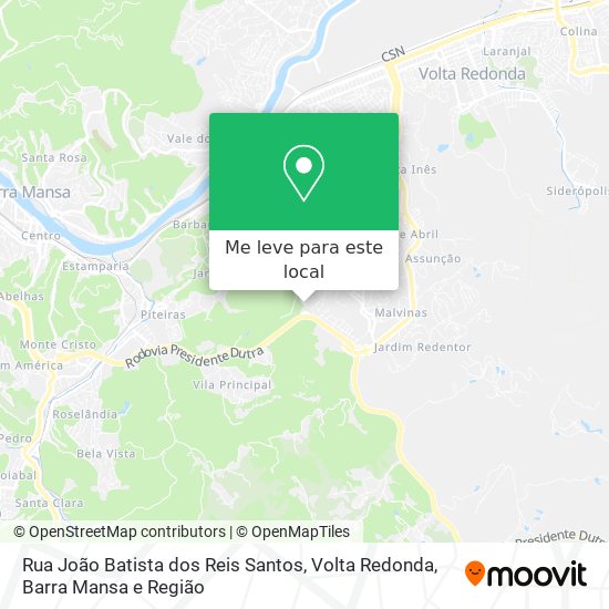 Rua João Batista dos Reis Santos mapa